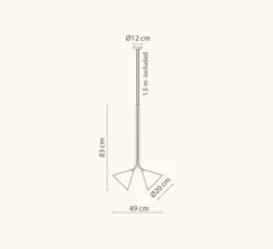 Suspension, Rubi Duo, noir et or, Ø20cm, H82cm - Robin