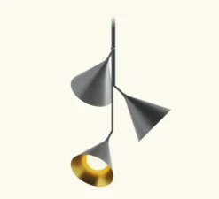 Suspension*Robin Suspension, Rubi Trio, , Ø20cm, H82cm - noir et or