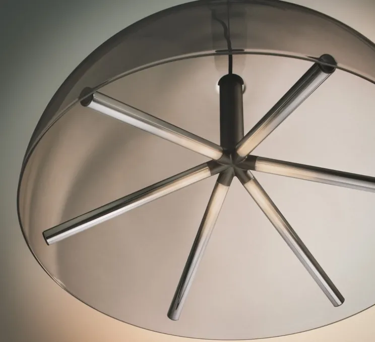 Suspension, Runa, bronze mat, gris fumé, LED, dim, DALI, 2700K, Ø45cm, H23cm-Penta