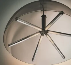 Suspension, Runa, bronze mat, gris fumé, LED, dim, 0-10V, 2700K, Ø45cm, H23cm-Penta