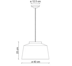 Suspension*Ferroluce Suspension, 50's C2001, , Ø40cm, H25cm - bordeaux