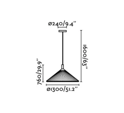Suspension, Saigon IN, vert olive, E27, Ø130cm, H76cm - Faro