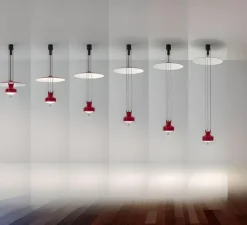 Suspension*Stilnovo Suspension, Saliscendi , , Ø63cm, H129cm - rouge