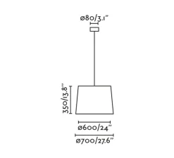 Suspension*Faro Suspension, Samba 700, , Ø70cm, H35cm - beige