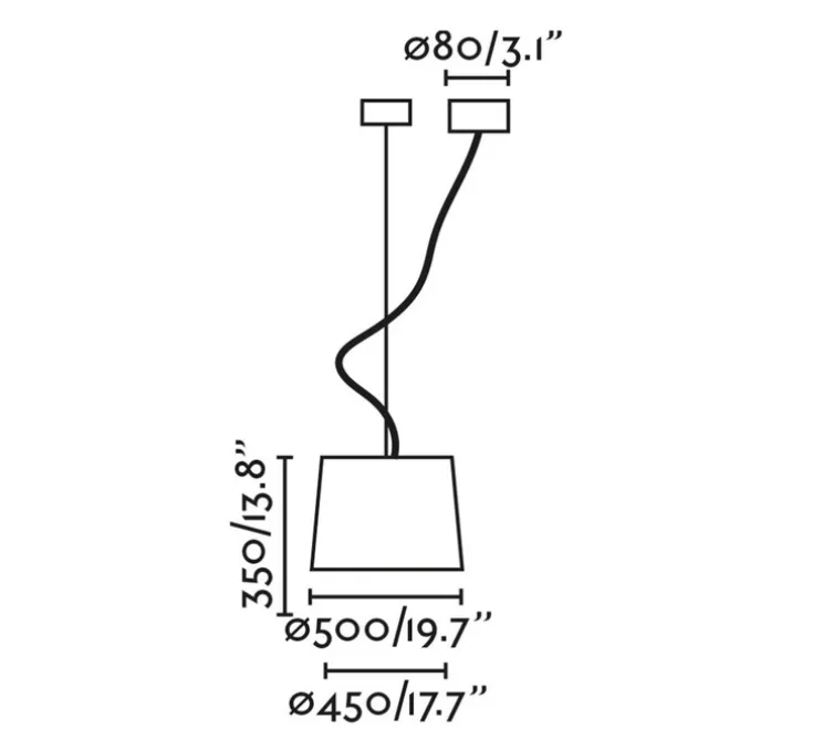 Suspension, Samba, jaune, Ø45cm, H35cm - Faro