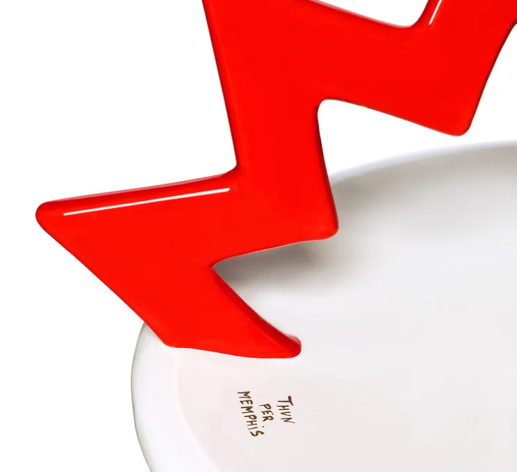 Suspension, Santa Fe, blanc, rouge, Ø32cm, H15cm - Memphis Milano