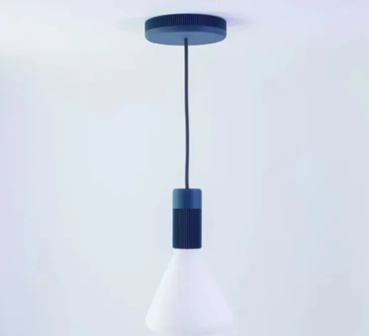 Suspension, Sati, bleu, Ø4,7cm, H9,5cm - Alucyne