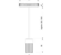 Suspension, Sati, bleu, Ø4,7cm, H9,5cm - Alucyne