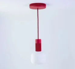 Suspension, Sati, rouge, Ø4,7cm, H9,5cm - Alucyne