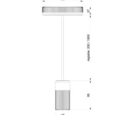 Suspension*Alucyne Suspension, Sati Sophie Bronze, , Ø4,7cm, H9,5cm - rouge