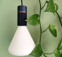 Suspension, Sati Sophie Bronze, bleu, Ø4,7cm, H9,5cm - Alucyne