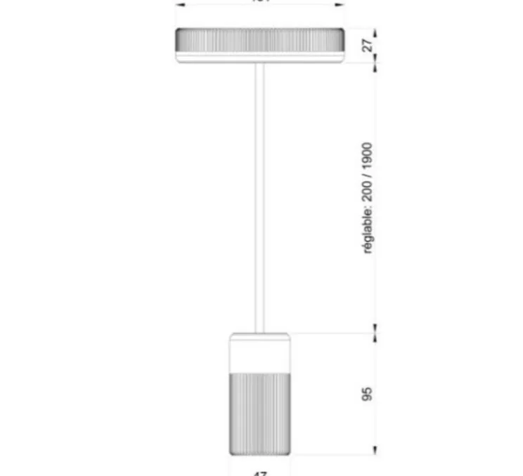 Suspension, Sati Sophie Bronze, bleu, Ø4,7cm, H9,5cm - Alucyne