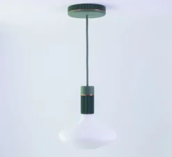 Suspension, Sati Sophie Bronze, vert, Ø4,7cm, H9,5cm - Alucyne