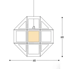 Suspension, Saturnuz, or, P11,1cm, H60cm - Dark