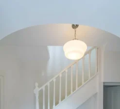 Suspension*Mullan Lighting Suspension, Schoolhouse, , Ø35cm, H28cm - Argent antique