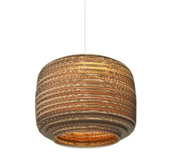 Suspension, Scraplights, Ausi 12, marron, Ø28cm, H20cm - Graypants