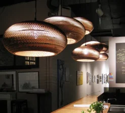 Suspension, Scraplights, Disc 16, marron, Ø43cm, H19cm - Graypants