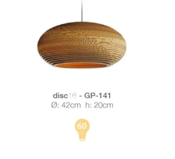 Suspension, Scraplights, Disc 16, marron, Ø43cm, H19cm - Graypants