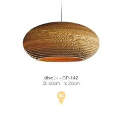 Suspension*Graypants Suspension, Scraplights, Disc 24, , Ø61cm, H26cm - marron