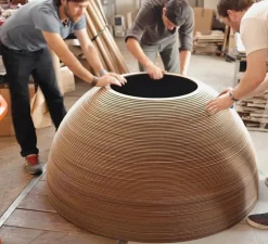 Suspension, Scraplights, Dome 36, marron, Ø92cm, H50cm - Graypants