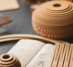 Suspension, Scraplights, Dome 36, marron, Ø92cm, H50cm - Graypants