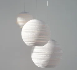 Suspension, Scraplights, Moon 10, blanc, Ø26cm, H22cm - Graypants