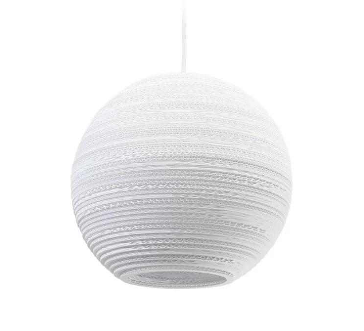 Suspension, Scraplights, Moon 14, blanc, Ø36cm, H31cm - Graypants