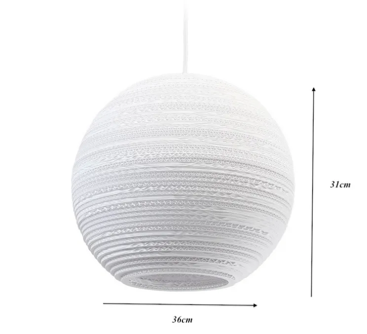 Suspension, Scraplights, Moon 14, blanc, Ø36cm, H31cm - Graypants