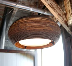 Suspension*Graypants Suspension, Scraplights, Ohio 32, carton, Ø82cm, H33cm - Marron