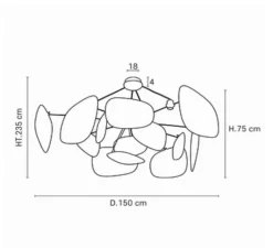 Suspension*Market Set Suspension, Screen 70's 4l XXL, , Ø150cm, H75cm - lin, noir