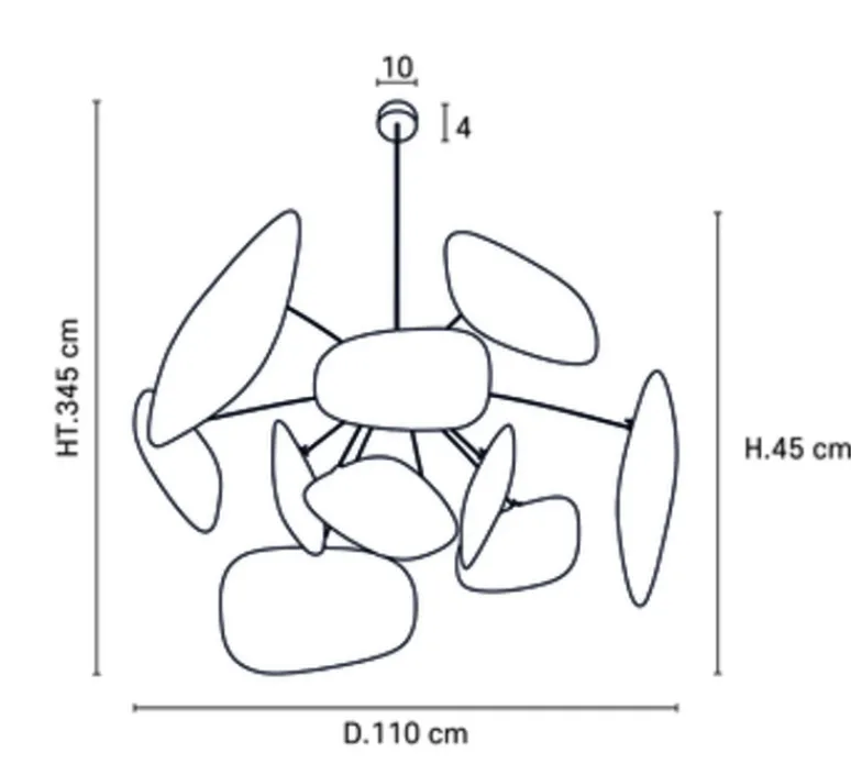 Suspension*Market Set Suspension, Screen 70's XL, , Ø110cm, H45cm - lin