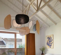 Suspension*Market Set Suspension, Screen 70's XL, , Ø110cm, H45cm - lin, noir