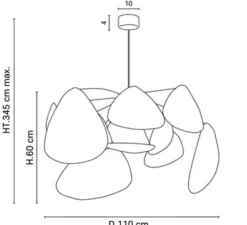 Suspension, Screen XL, cannage, naturel, Ø110cm, H60cm - Market Set