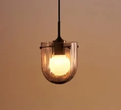 Suspension, Seine, verre fumé, Ø16cm, H26,2cm - Gubi