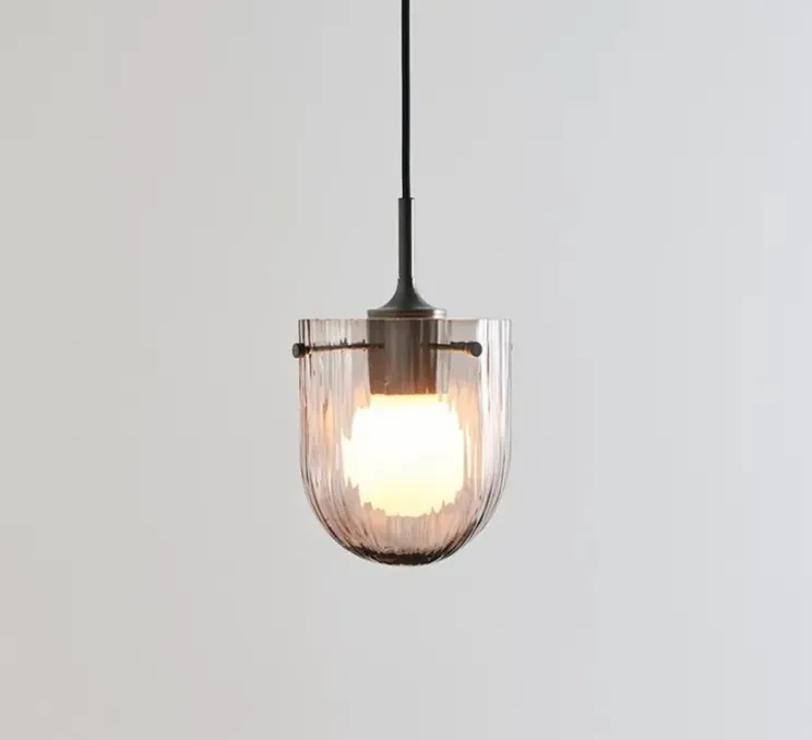 Suspension, Seine, verre fumé, Ø16cm, H26,2cm - Gubi