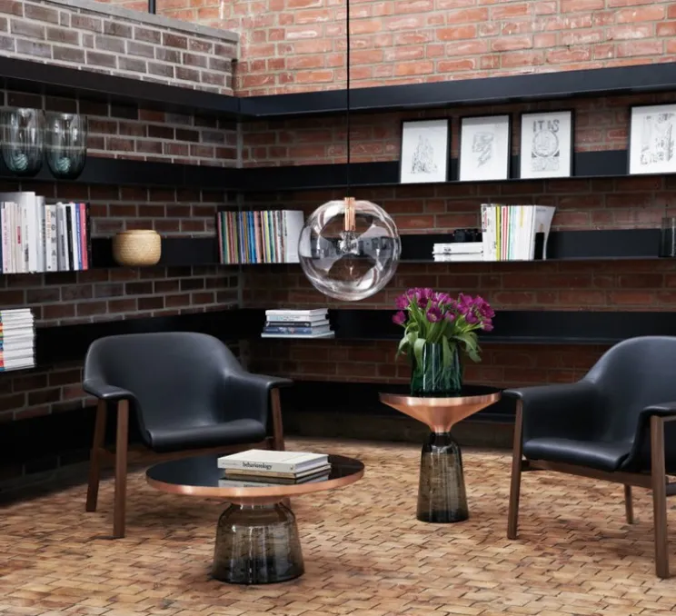 Suspension, Selene 20, transparent, cuivre , Ø20cm - Classicon