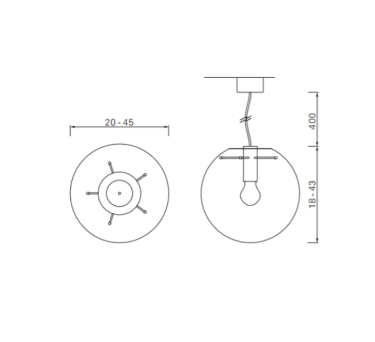 Suspension*Classicon Suspension, Selene 20, , Ø20cm - transparent, or