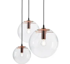 Suspension, Selene 30, transparent, cuivre , Ø30cm - Classicon