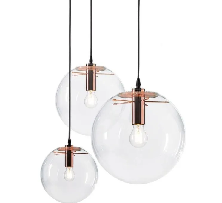 Suspension, Selene 30, transparent, cuivre , Ø30cm - Classicon
