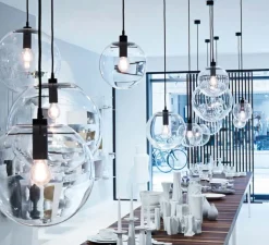 Suspension, Selene 35, transparent, noir, Ø35cm - Classicon