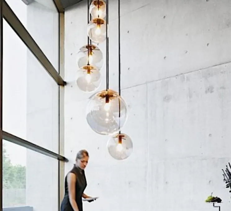 Suspension, Selene 45, transparent, cuivre , Ø45cm - Classicon