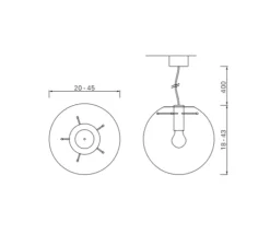 Suspension*Classicon Suspension, Selene 30, , Ø30cm - transparent, noir