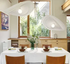 Suspension*Market Set Suspension, Selenitis D78, filin,, Ø78cm, H16cm - blanc