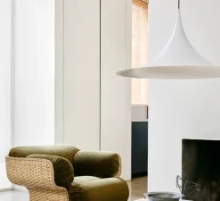 Suspension*Gubi Suspension, Semi Extra Large, , L90cm, H45cm - blanc mat