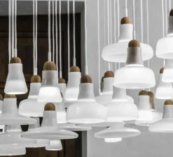 Suspension*Brokis Suspension, Shadows, , dimmable, Ø28cm, H12,3cm - blanc