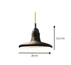 Suspension, Shadows, dimmable, noir mat, H12,3cm, Ø28cm - Brokis