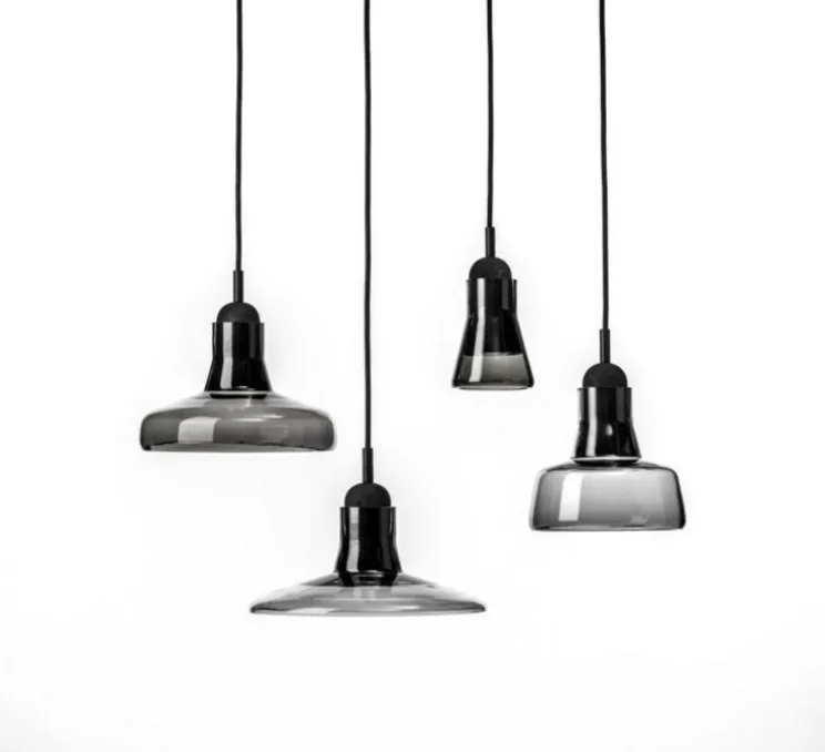 Suspension, Shadows, gris fumé, dimmable, H13,8cm, Ø10,8cm - Brokis