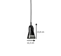 Suspension, Shadows, gris fumé, dimmable, H13,8cm, Ø10,8cm - Brokis