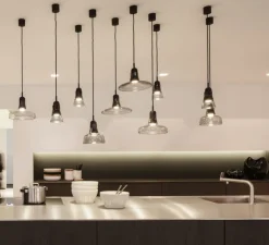 Suspension*Brokis Suspension, Shadows, ,dimmable, Ø18,6cm, H17cm - gris fumé