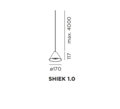 Suspension, Shiek 1.0, LED, blanc, H11,7cm, Ø17cm - Wever et Ducré